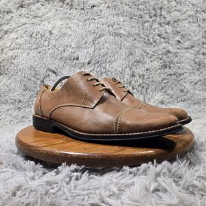 Sandro Moscoloni Mens Size 12D Brazillian Made Tan Leather Oxford Dress Shoes